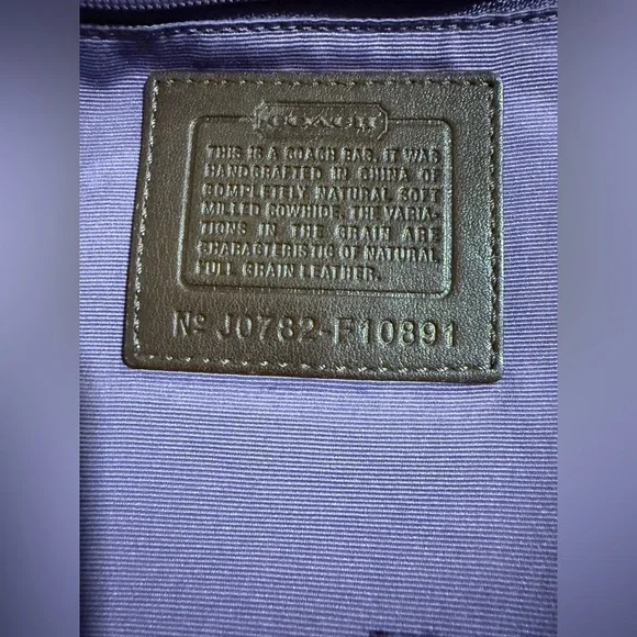 Coach 2007 Brown Pebbled Leather Hobo J0782-F10891 - Picture 9 of 9